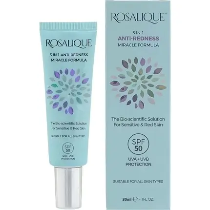 Rosalique 3 In 1 Anti Redness Miracle Formula 30ml Spf 50 Quantità Limitata