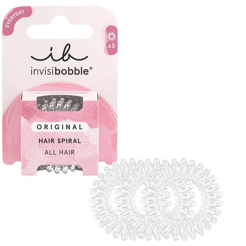 Offerta Del Giorno Invisibobble Original Hair Spiral - Crystal Clear 3 Pz