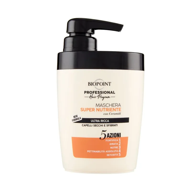 Artigianale Biopoint Maschera Super Nutriente Con Ceramidi Per Capelli Secchi E Sfibrati 300 Ml