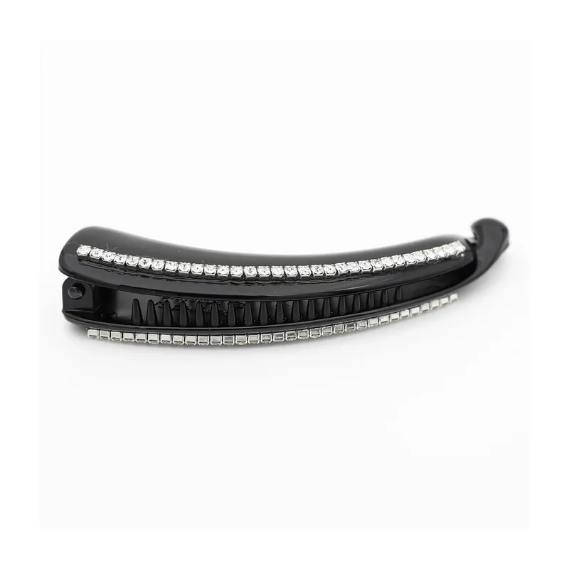 Artigianale Pinza Banana Strass Nero