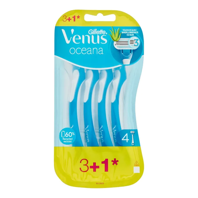 Ultimissimo Modello Rasoio Da Donna Usa E Getta Venus Oceana - 3 Rasoi + 1 Gratis