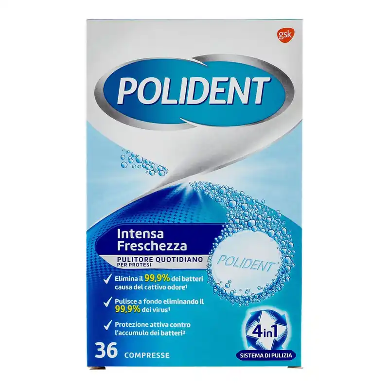 Pulitore Quotidiano Protesi Dentali Intensa Freschezza Confezione 36 Compresse Ultime Pezzi