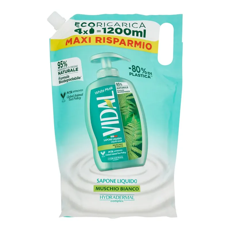Originale White Musk Sapone Liquido Muschio Bianco - Ecoricarica