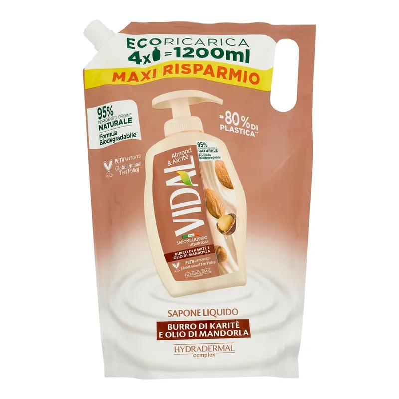 Almond & Karitè Sapone Liquido Burro Di Karitè E Olio Di Mandorla Ecoricarica Sconto