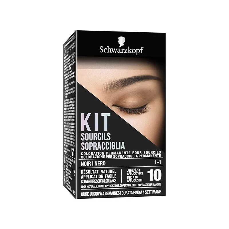 Ultime Pezzi Schwarzkopf Kit Sopracciglia Colorazione Permanente - 1-1 Nero