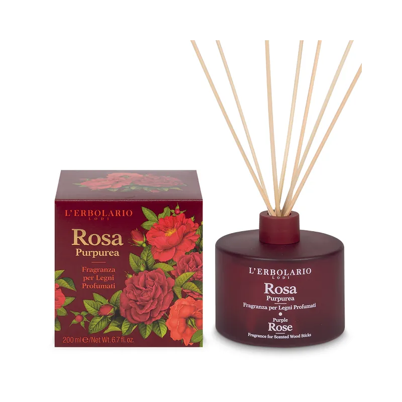 L'Erbolario Rosa Purpurea Fragranza Per Legni Profumati 200 ml Offerta Limitata