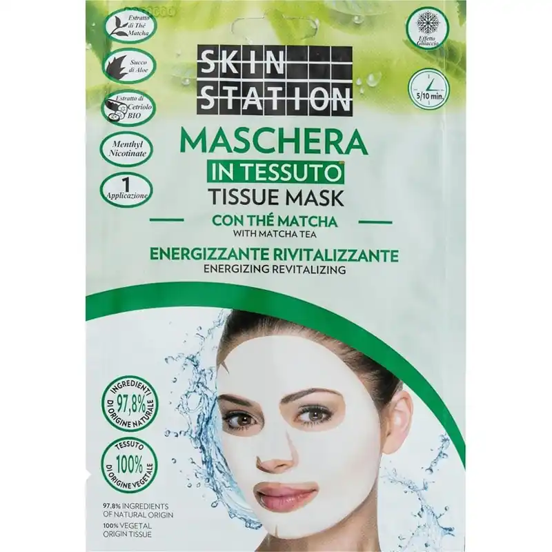 Maschera in Tessuto Energizzante Rivitalizzante con Tè Matcha Solo Oggi