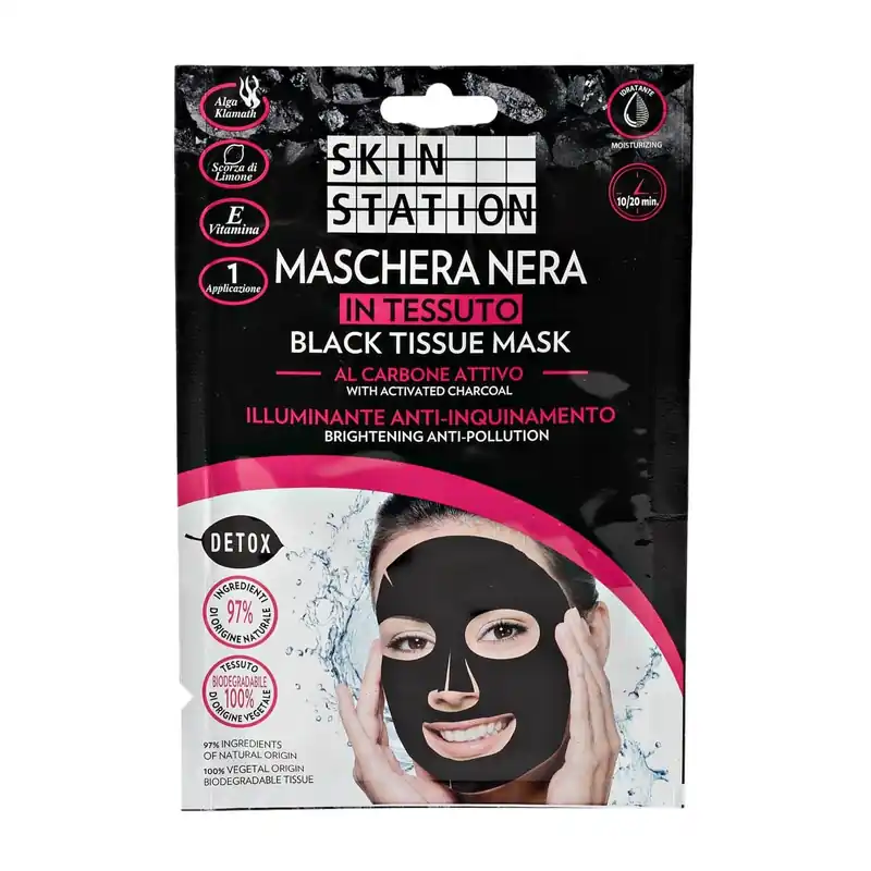 Ultima Occasione Maschera Detox In Tessuto al Carbone Attivo Illuminante Anti-Inquinamento