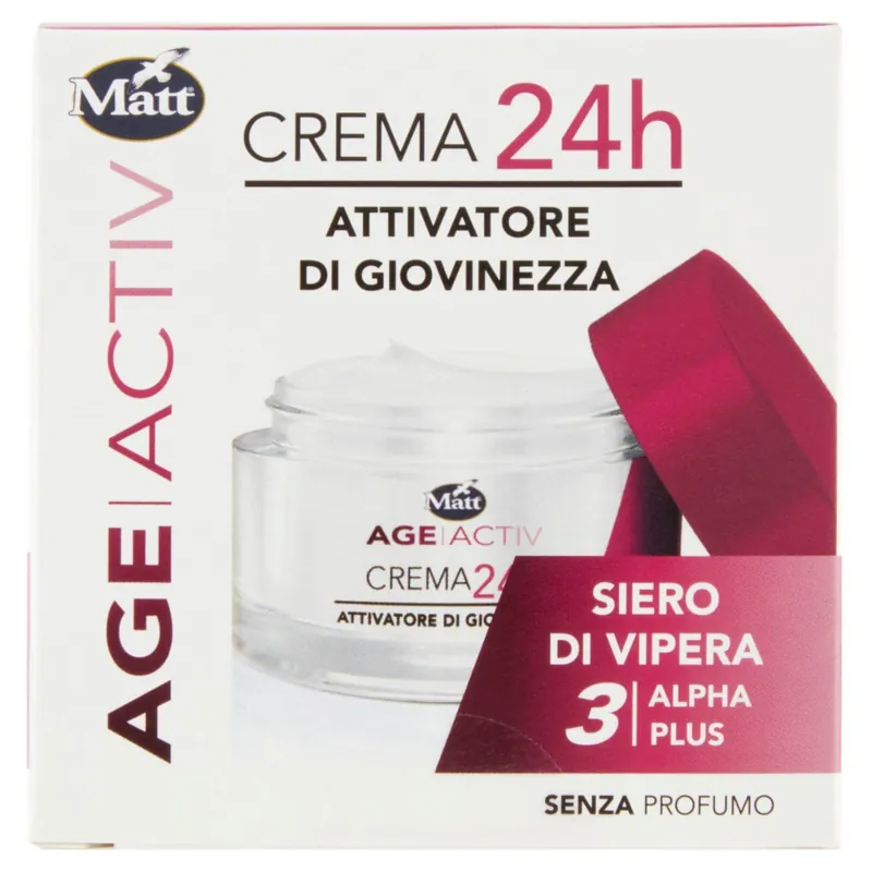 Crema 24h Attivatore di Giovinezza Age Activ Siero di Vipera 3 Alpha Plus 50ml Soddisfatti O Rimborsati