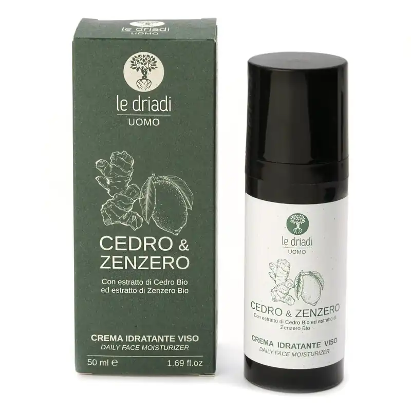 Spedizione Mondiale Le Driadi Cedro e Zenzero Crema Viso Ml50