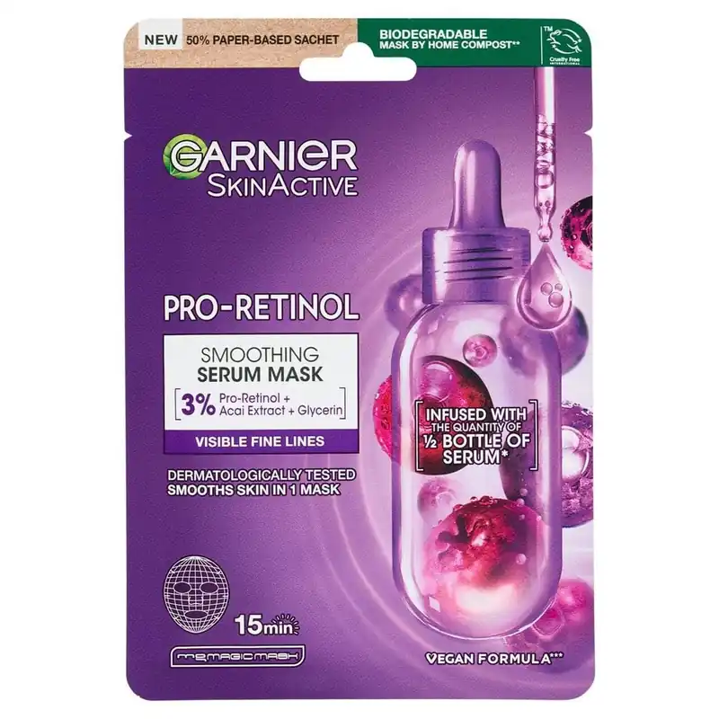 Affare Garnier SkinActive Pro-Retinol Smoothing Serum Mask 22 g