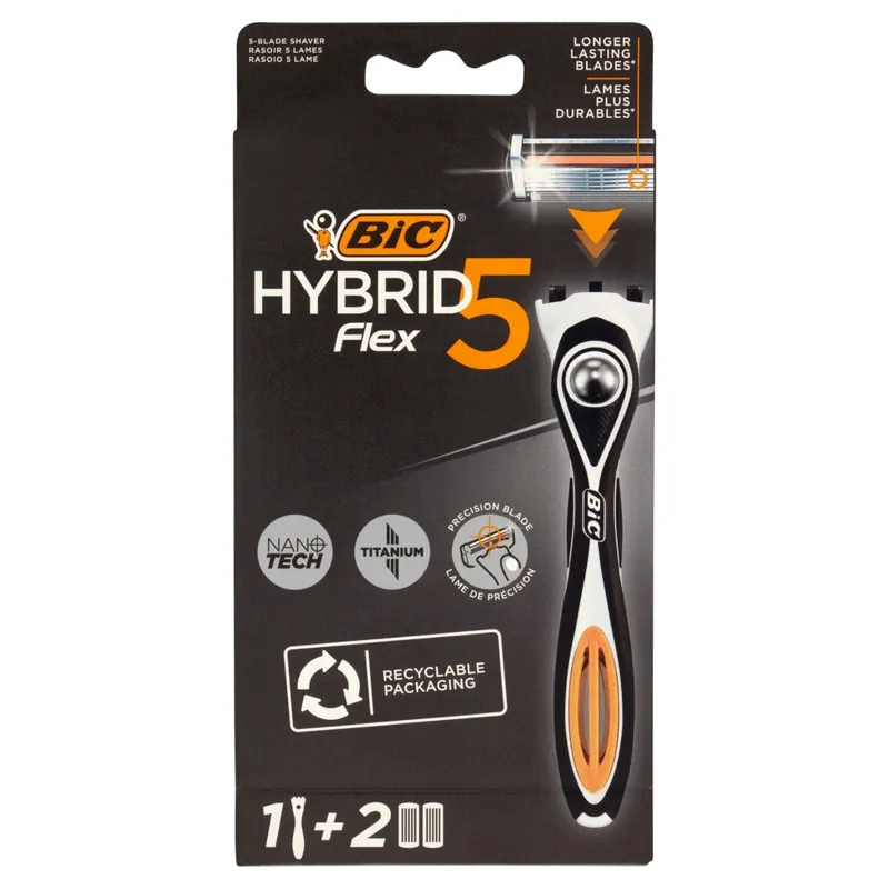 Affare BIC Hybrid 5 Flex Kit Rasoio, 1+2 pezzi