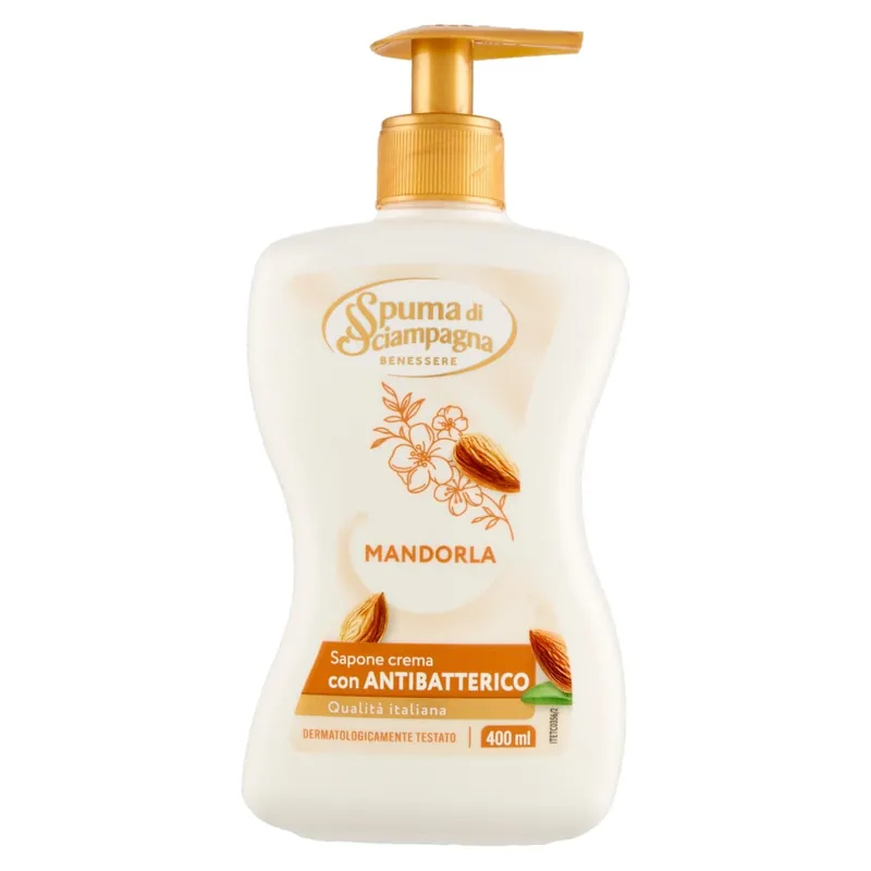Spuma di Sciampagna Benessere Sapone Crema Mandorla 400 ml Consegna Rapida